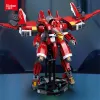 Sluban Building Block Toys Robot B1139 Hurricane Flames 1001PCSレンガの機械的な鎧と主要なブランドと互換