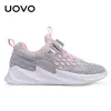 Sneakers Uovo Kids Sport Runchwear 2021 Autumn Dzieci Oddychane Buty Mesh Girls Fashion Sneakers #2735