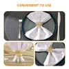 Tala de mesa 4 PCs Decorações de banquete Aparelador hanukkah anel reutilizável da liga de guardanapo