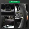 Braid bil rattskydd för Land Rover Range Rover Evoque 2012-2018 Suede Leather Steering Wrap Car Accessories