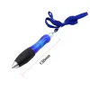 Pusty przeciwpoślizgowe z BEZPIECZEŃSTWO Z LANYARD Smycz Portable Black Pen for Signature Warting Office School Materiend