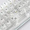 Accessoires 140/82 Key Clear Keycaps Cherry Osa Profil Black Transparent PC Keycap RVB RAB Backlit pour 60% Wireless Mechanical Gamer Keyboard