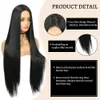 Wignee Long Straight Wig 30 Inch Black Wig Middle Part Lace Wigs With High Lights Synthetic Hair Wigs For Black Women Cosplay 240402