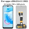 Origineel 6.5 "voor Oppo Realme C11 2021 RMX3231 LCD Display Touchscreen voor Realme C20 C21 RMX3201 RMX3063 LCD -schermvervanging