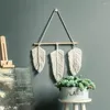 Arazzi foglie creative intrecciate a mano Arazzo in stile nordico muro appeso macrame decorazione per la casa boho camera da letto decorazione soggiorno 2024