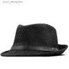 Wide Brim Hats Bucket Hats Simple Women Men Summer Sun Hat For Elegant Lady Beach Dad hat Sunhat Gentleman Panama Hat Gangster Cap Adjusted Size 56-58CM Y240409