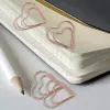 50st/Set Metal Paper Clips Hearts Mini Binder Clip Bokmärke Bok Bindning Note Decor Stationery School Office Bindningstillbehör