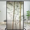 Window Stickers Chinese Bamboo Forest Pattern Privacy Film Landscape Stained Glass Frosted Static Cling Sticker