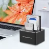 ステーション2.5 "/3.5" SATA USB 3.0 HDDケースハードドライブドッキングステーションハードディスクエンクロージャーサポート32TBモバイルHDDエンクロージャーEU USプラグ