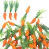 Decoratieve bloemen 60 pc's mini gesimuleerde wortel decor plastic kunstmatige groente voor feest