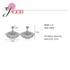 Les boucles d'oreilles vendaient des femmes en forme de ventilateur 925 bijoux en argent sterling jolis cadeaux pour les amis féminines grandes promotion