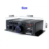 Amplifier 2*80W FM Radio Mp3 Player Audio BluetoothCompatible Power Amplifier Stereo Equalizer HiFi Class D Digital Mp3 Decoder Music AMP