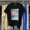 Mens Tshirts Mor gömlek Erkek Tişört Tasarısı Tişörtler Klasik Harfler Aynı Renk Nakış Baskısı Çok yönlü rahat gevşek çiftler giyim çift iplik co