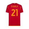 2023 2024 MAGLIA ROMAS FOURTH 23 24 DALL FALTAL CALIT KIT DOMA DOMA TRZECI 3. czerwona koszulka piłkarska Calio Maglietta Edition Player Pellegrini Abraham Dybala