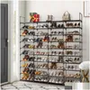 Storage Holders Racks 10 Tiers Stackable Shoe Rack Organizer Shelf For Entryway Holds 80 Pairs S Large Space Saving 230213 Drop De Dho87