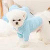 Dog Apparel Cute Puppy Clothes Small Teddy Pompeii Bear Autumn And Winter Pet Warm Down Jacket Cotton-padded