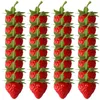 Décoration de fête 40pcs Realisitc Strawberries Toys Fruit artificiel minuscules ornements de maison Kids