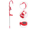 Dekorativa blommor Solar Lawn Light Candy Cane Lights Yard Cane-Shape Garden Stake Pathway Lamp Patio LED Crutches