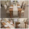 Bohemian Table Runner Tassel Design Boho Macrame Table Runner con nappe fattoria rustica per arredamento per matrimoni da tavolo da casa