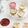 Crown Lotus Stars Sealing Wax Stamp Head 3D reliëf Wax SEAL -stempel voor scrapbooking -kaarten enveloppen Gift Packaging