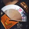 Dekorative Figuren 6 Zoll Papier Fan doppelseitiger chinesischer Stil handbemalte Malmale Frauenbambusgeschenk