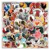 10/50Pcs Rooster Stickers Kawaii PVC Waterproof Adhesive Stickers for Kids DIY Diary Albums Scrapbooking Photos Stickers