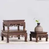 Vase à fleurs en bois vase plante étagère décorative meubles pour mettre un coquin de pêche ensemble de thé en bois massif stand de piédestal artisanat