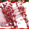 Fleurs décoratives 24 packs de Noël rouges ornements arbres artificiels branches de paillettes artificielles 17 pouces pour le décor de fête de mariage en vase de vacances