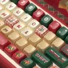 Acessórios Kyomot 158 Chaves Feliz Christmas Tema Keycaps Cherry Perfil Teclado ISO PBT Dye Sub para MX Switch Layout Diy Teclado mecânico