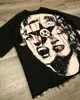 Camisetas gráficas de grandes dimensões Gothic Punk y2k top hip hop harajuku homens de manga curta Mulheres soltas versátil camiseta streetwear 240325