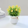 Dekorativa blommor Fake Pastoral Simulation Green Plant Bonsai Interior Decoration Artificial Potted Plants