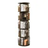 Bibliothèque rotative en bois massif 360 ° simple rangement photo étagère étagère ménage simple pour enfants pour enfants meubles wkbs wkbs