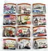 25pcsLot Mix colors coin purse with key ring printed pattern of Famous buildings in Europe and America Mini Coin bag change pouch4729162