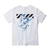 Men's T-Shirts 2023 New Spring and Summer Mens T Shirts High Street Skulls Print Mens Short Sleeve Oversized 100% Cotton Mens Tees Dropshipping J240409