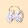 Hair Accessories Wholesale 3.1 Inch 13Pcs/Lot Sweet Printed Nylon Bow Hairband Baby Girls Roap Bowknot Headbands Kids