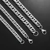 Hanger kettingen 4,8 mm/5,8 mm/6,6 mm/7,5 mm/9,2 mm roestvrijstalen Cubaanse ketting klassieke jongens krullende dikke ketting 14 tot 30 inchesq