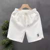 Shorts, tendência de verão masculino, babados e bonitos, capris casual impresso, calças esportivas versáteis brancas masculinas