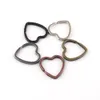 Rainbow Heart Split Key Supplies Jewelry Charm Jump Ring Purse Pendant Metal Connectors DIY Leather Craft Clasps