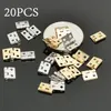 20pcs Tiny Golden Mini Small Metal Hinge Folding Wooden Jewelry Box Hinge Fittings Dollhouse Wood Door Butt Hinge Hardware Nail