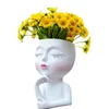 Girl Face Planter Stylish Harts Crafted Vase för hemmakontorets skrivbordsträdgårdsbalkong och uteplatsdekoration 240325