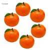 Décoration de fête 6pcs Modèle de faux fruits orange artificiel pour la maternelle d'anniversaire de Noël 11ua