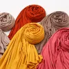 Hot Sell Turban Head Wrap Hair Scarf Solid Color Långt andningsbart huvudband för kvinnor