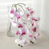 Flores decorativas de 66 cm de seda orquídea artificial ramificação caseiro decoração sala de estar festa de aniversário festas de Natal Arranjo falso