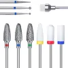 Bits Professional Milling Cutters Drill Bits Set Tungsten Steel Alloy Nail Files Buffer Accessories for Manicure Pedicure Nail Art