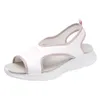 Sandals Femme Summer 2024 Plateforme Femmes Mesh Beach Band élastique Sport Sport Open Toe Corloge Discoloration Soft