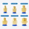 12mm PU Air Pipe Pneumatic Quick Connector Metric M Tråd PC12-M10*1,25 M12*1,5 M14*1,75 M14*2 M16*1,5 M16*1,75 M20*2,5 M22