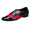 Tanzschuhe Herren lateinische Salsa Rock's n Rollschuh weicher alleiner Innenhäuser Abendparty Black Red Dancing