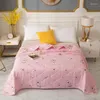 Blankets 1PC 100X150cm Cute Printed Spring Summer Comforter Adults Children Soft Breathable Quilting Quilt Single Bed Blanket Quilts