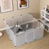 Ten de plaque de compagnie pour chiot - tente de clôture en yard en plastique pour petits animaux, lapins Cage de chenil Puppy, bricolage portable grand spac