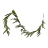 Decorative Flowers Christmas Cedar Garland Pine Tree Rattan Hanging Ornament Realistic Greenery Wreath Artificial Cypress Vines